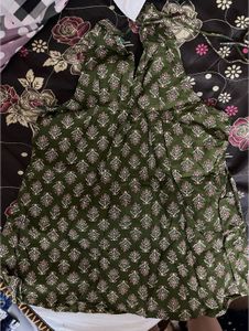 Chatpati olive green y2k summer kurti