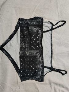 Bandana Print Crop Top