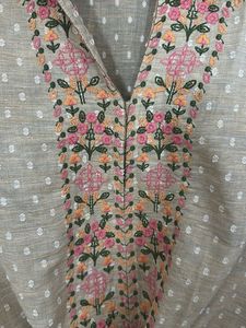 GLOBAL DESI Embroidered Crop Top &amp; Palazzo Set