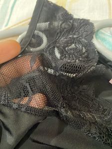 Fancy Black Strectable Nightwear