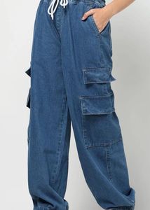 Denim Cargo Baggy Jeans