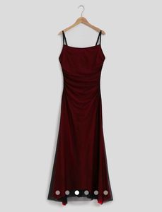 SAVANA Red Gathered Bodycon Dress