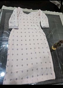 Light Pink Printed Kurta Set