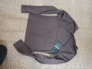Branded back  Cut-Out Long Sleeve Top