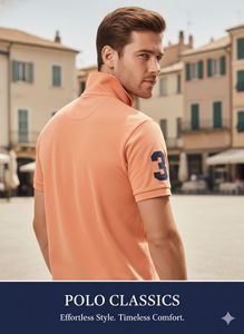 Polo Classics Peach Numbered Shirt