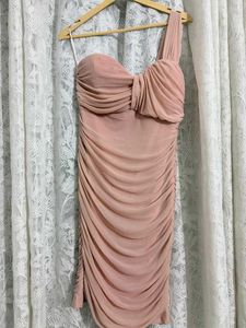Elegant Ruched One-Shoulder Dress
