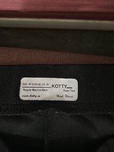Black Straight Leg Trousers