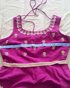 Diwali Discount Purple Embroidered Peplum Top