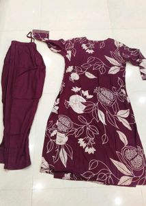 Maroon Ethnic Plazo set