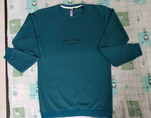 Teal Crew Neck Sweater , High-quality T-shirt