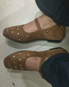 Cute Brown Mary Jane Flats