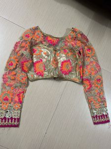 Embroidered Floral Blouse &amp; duppata