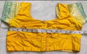 Yellow Colour Banarasi Silk Blouse