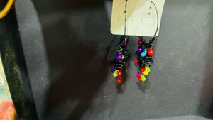 Bohemian Hoop Earrings with Colorful Beads
