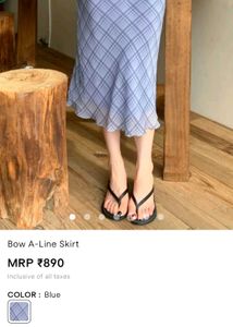 New with tag Blue Plaid Mini Skirt