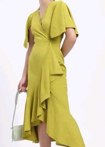 Chic Ruffle Wrap Dress