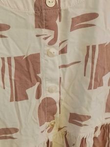 White Dress with Abstract Print
