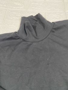 Black Long Sleeve Turtleneck Top