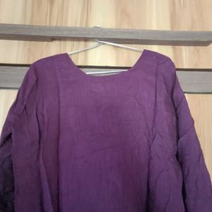 Elegant Purple Kurta Set with Embellishments