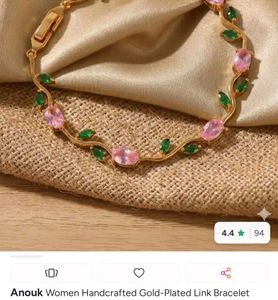 Anouk brand Chic Pink &amp; Green Gemstone Bracelet