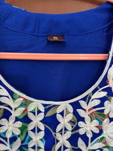 Beautiful Blue Embroidered Kurta
