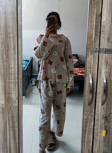 Cute Bear Print Night Suit