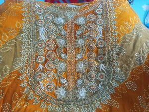 Mustard Embroidered Kurta Set