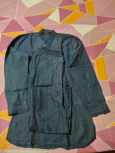 Men's Blue Kurta Set