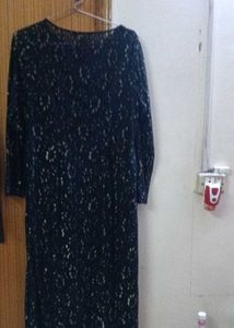 Elegant Black Floral Print Dress