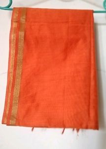 Vibrant Orange Silk dupatta