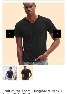 Imported Unisex Classic Black V-Neck T-Shirt