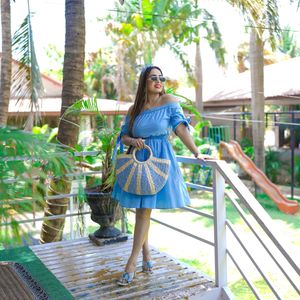 Cotton Off-Shoulder Summer Dress