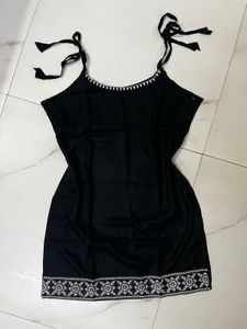 Elegant Black Kurta with White Palazzo
