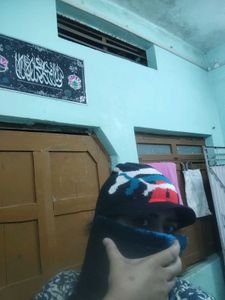 Knit Bucket Hat with Geometric Print