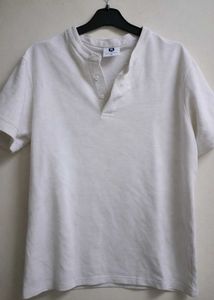 Men's Cream Henley T-Shirt