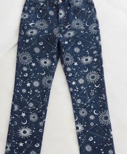 Celestial Print Flare Jeans