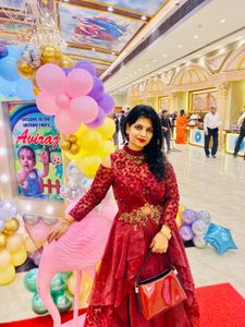 Stunning Maroon Ethnic Gown