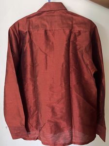 Maroon Silk Shirt