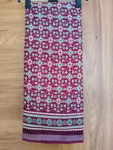 Maroon Printed Saree