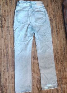 Acid Wash Straight Leg Jeans