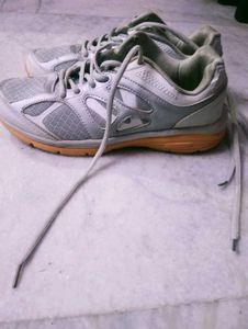 Stylish Silver &amp; White Sneakers