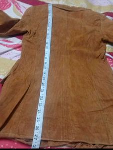 🎀Brown leather Suede Blazer🎀