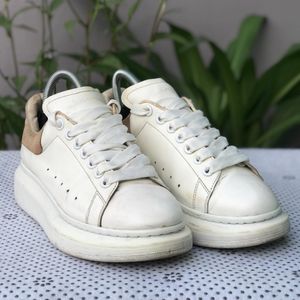 Alexander McQueen White Leather Oversized Sneakers