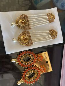 Combo of Elegant Pearl & Stone Drop Earrings