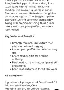 SHEGLAM Matte Lip Liner - Misty Rose