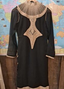 Embroidered Black kurta set