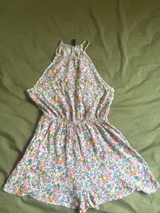 Floral Halter Neck Romper