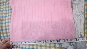Pink Button-Up woollen top 🥰