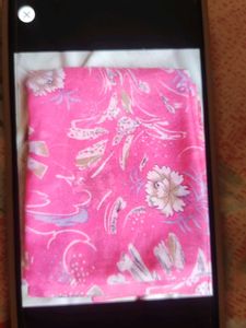 Vibrant Pink Floral Print Saree