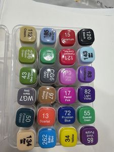 24 Colors Twin-Tip Markers Set